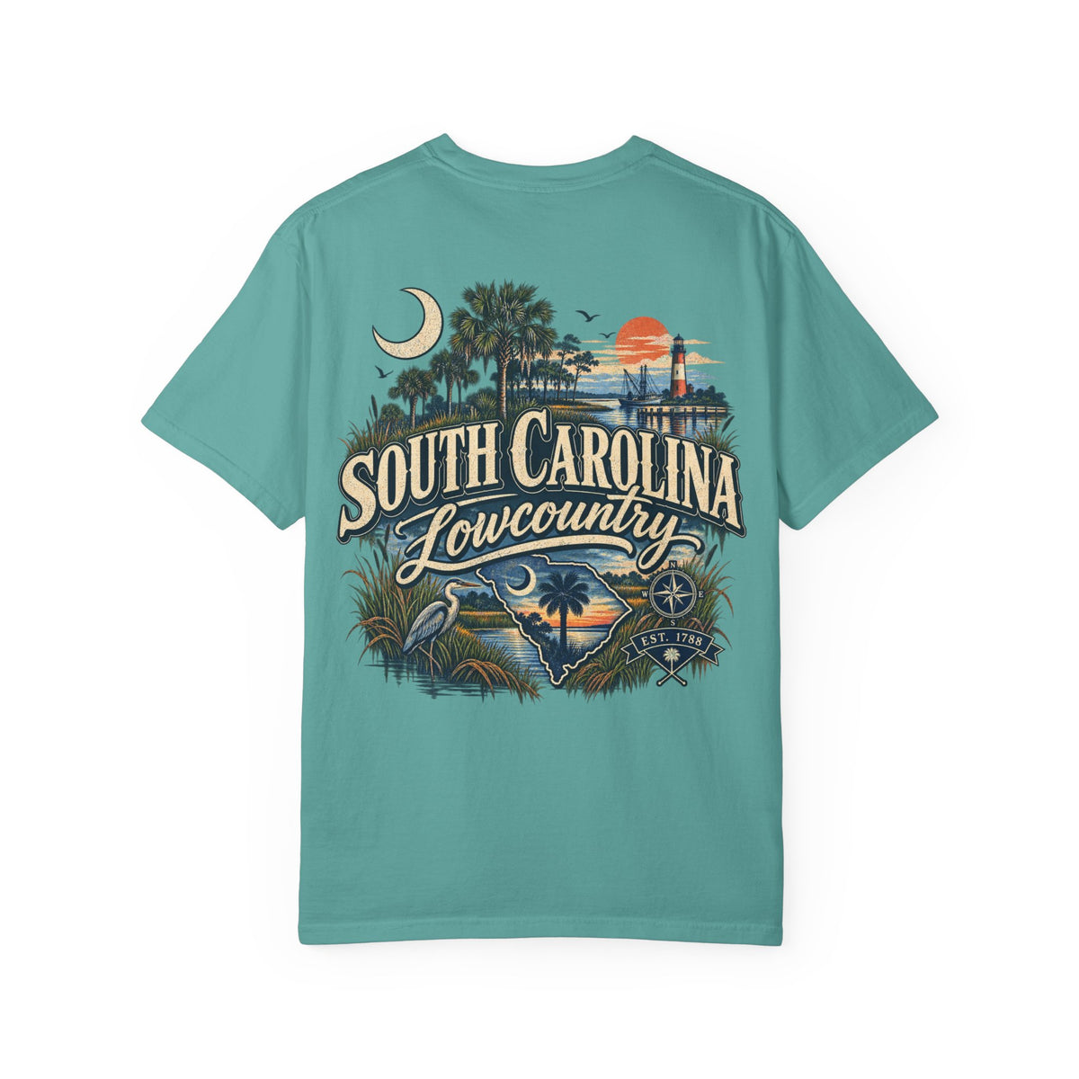South Carolina Lowcountry Unisex Comfort Color 1717 Streetwear Graphic Tee