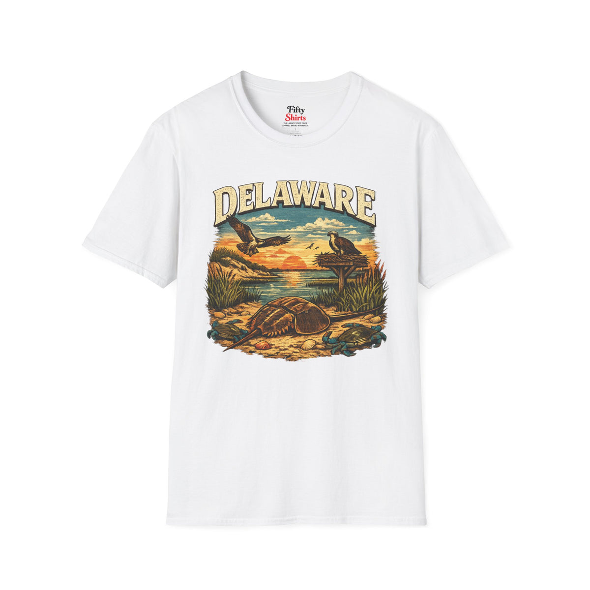 Delaware Wildlife Unisex Softstyle T Shirt State Pride Graphic Tee Collections FS03