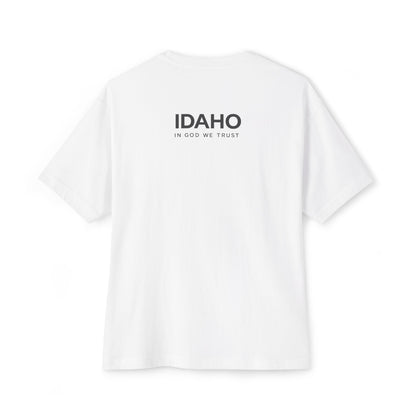 Idaho All State In God We Trust Unisex Casual Oversized Boxy Tee