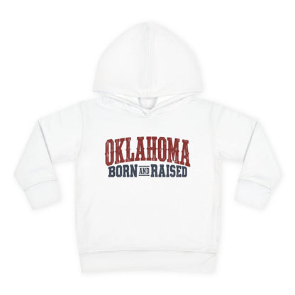 Oklahoma Born and Raised Classic Western Souvenir Unisex Toddler Pullover Fleece Hoodie