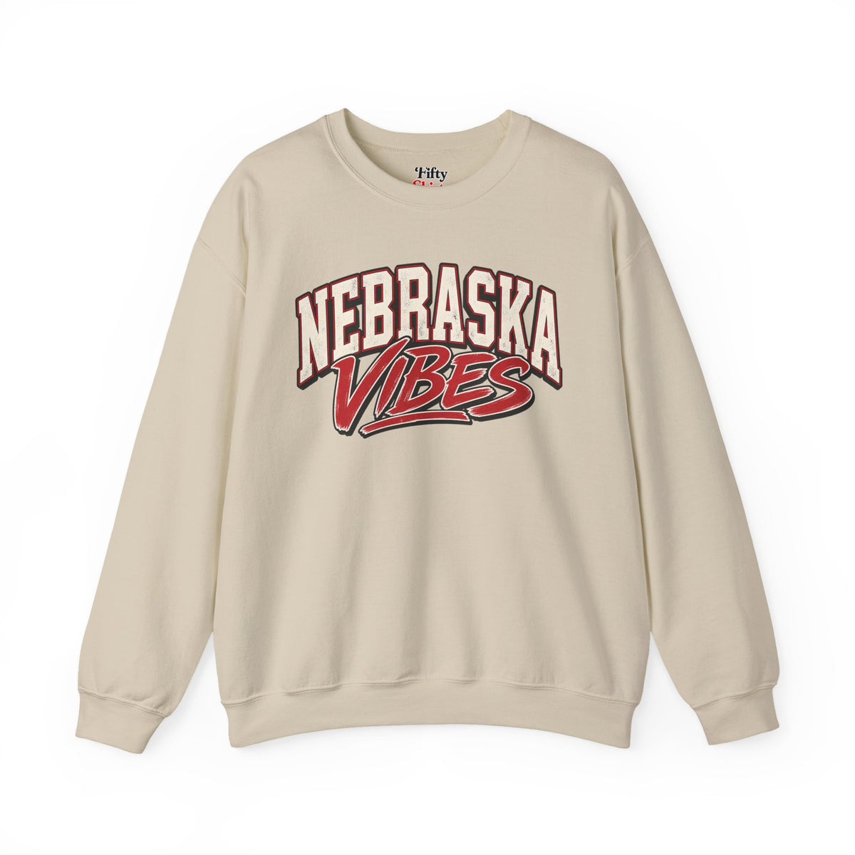Nebraska Vibes Unisex Crewneck Sweatshirt State Name Graphic