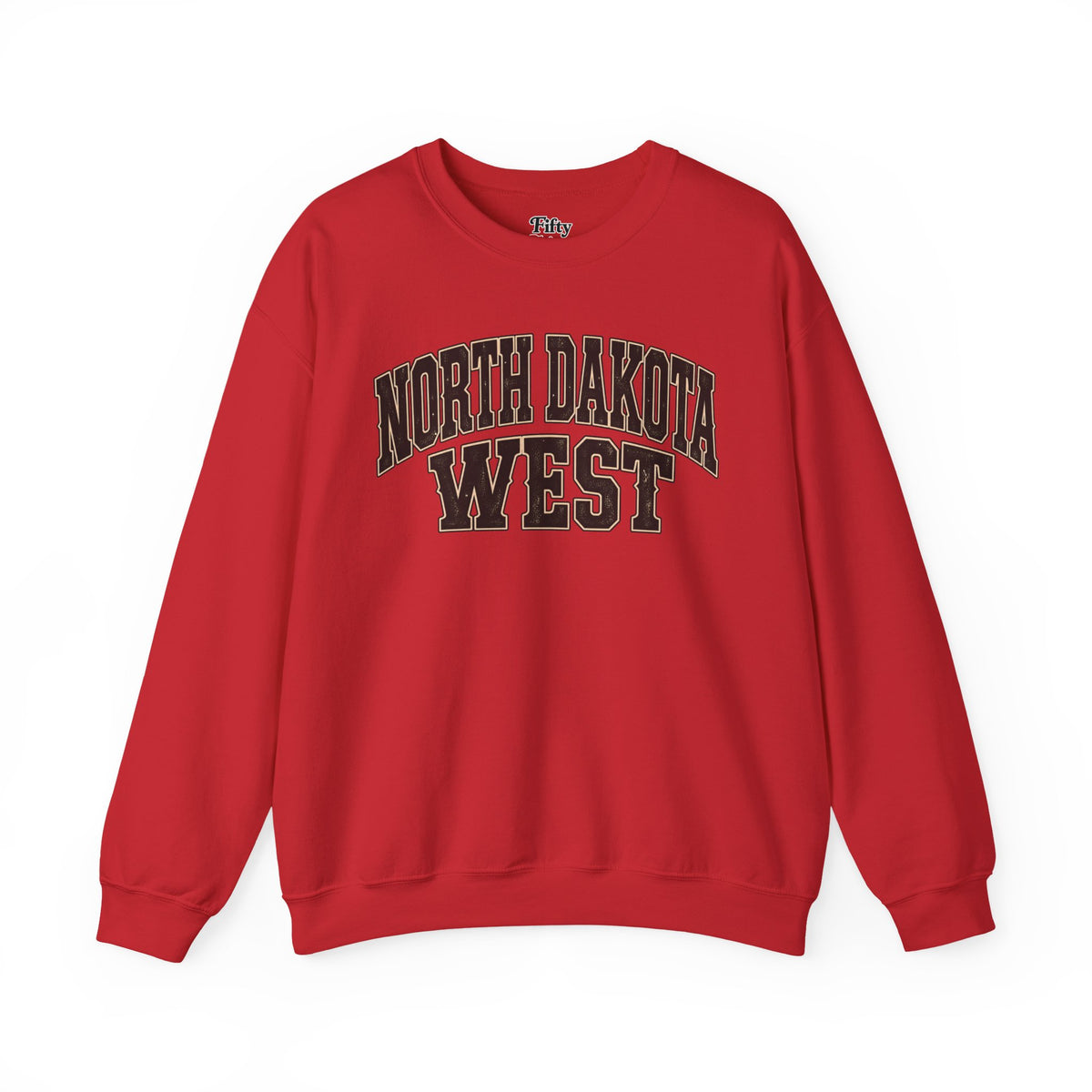 North Dakota West Unisex Crewneck Sweatshirt State Name Graphic