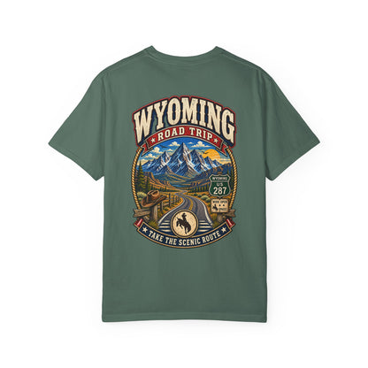 Wyoming Roadtrip Unisex Comfort Color 1717 Streetwear Graphic Tee