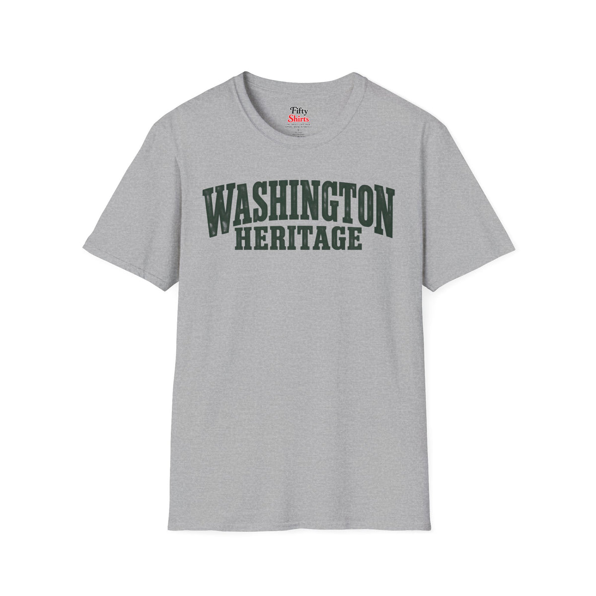 Washington Heritage Unisex Softstyle T Shirt State Name Graphic Tee