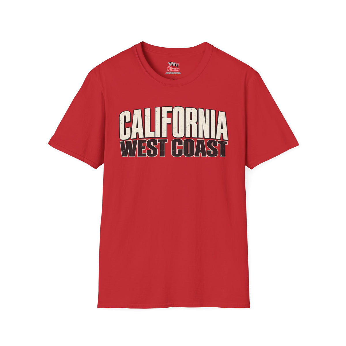 California West Coast Unisex Softstyle T Shirt State Name Graphic Tee