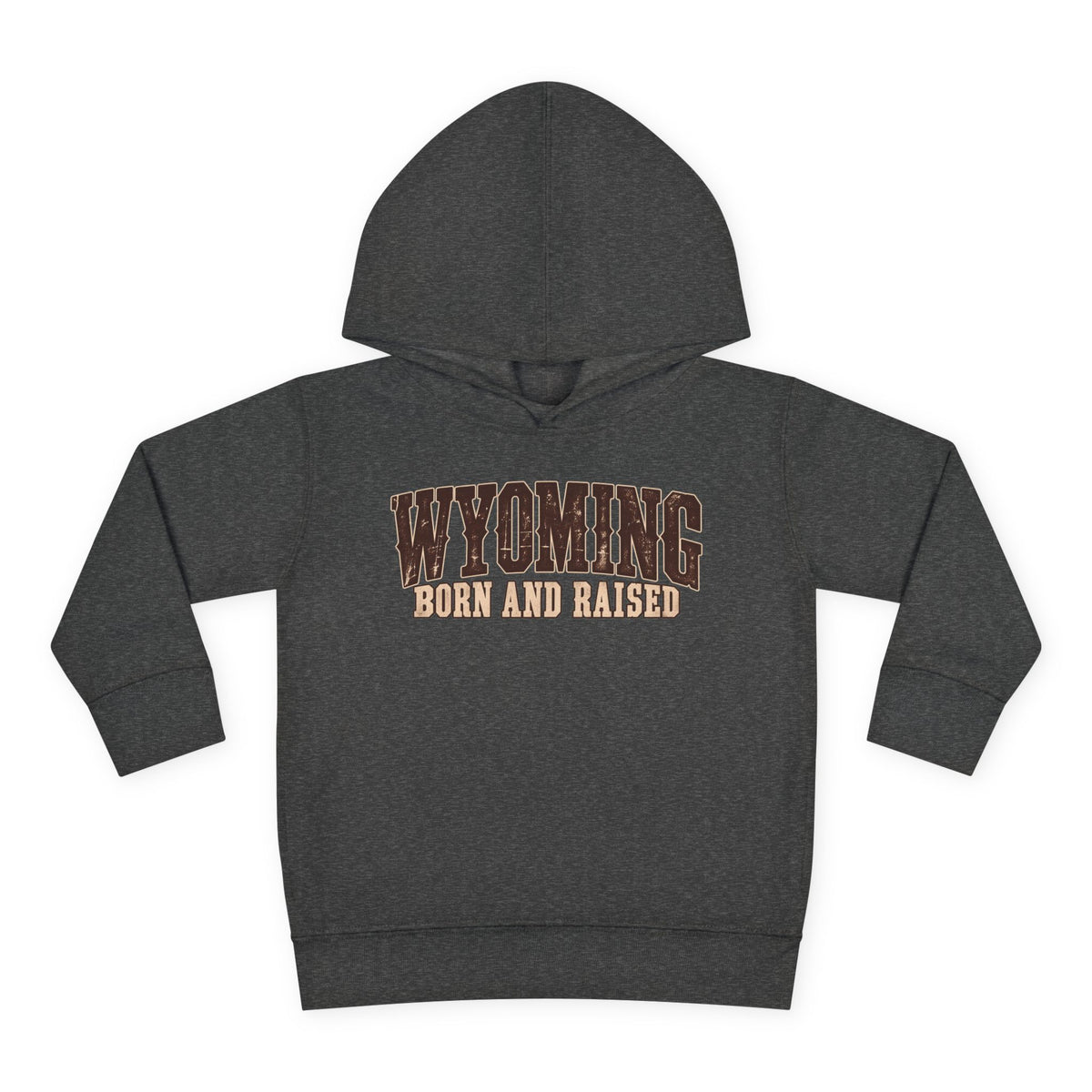 Wyoming Born and Raised Vintage Western Americana Unisex Toddler Pullover Fleece Hoodie
