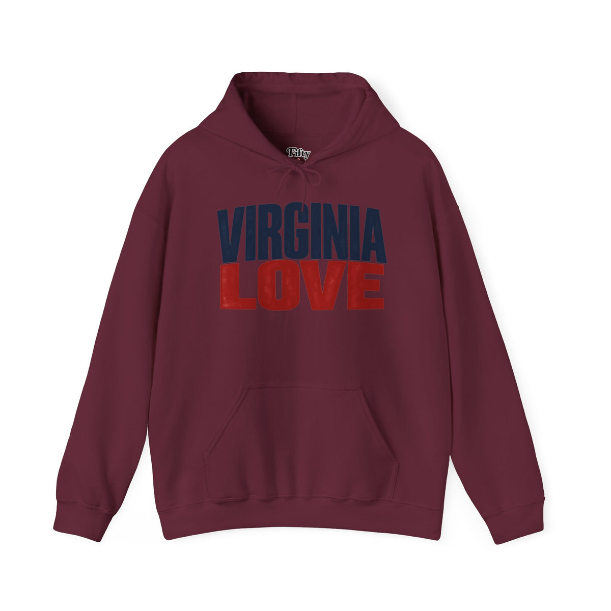 Virginia Love Unisex Hoodie State Name Graphic