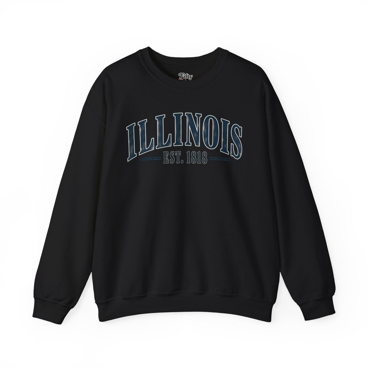 Illinois Est 1818 Unisex Crewneck Sweatshirt State Name Graphic