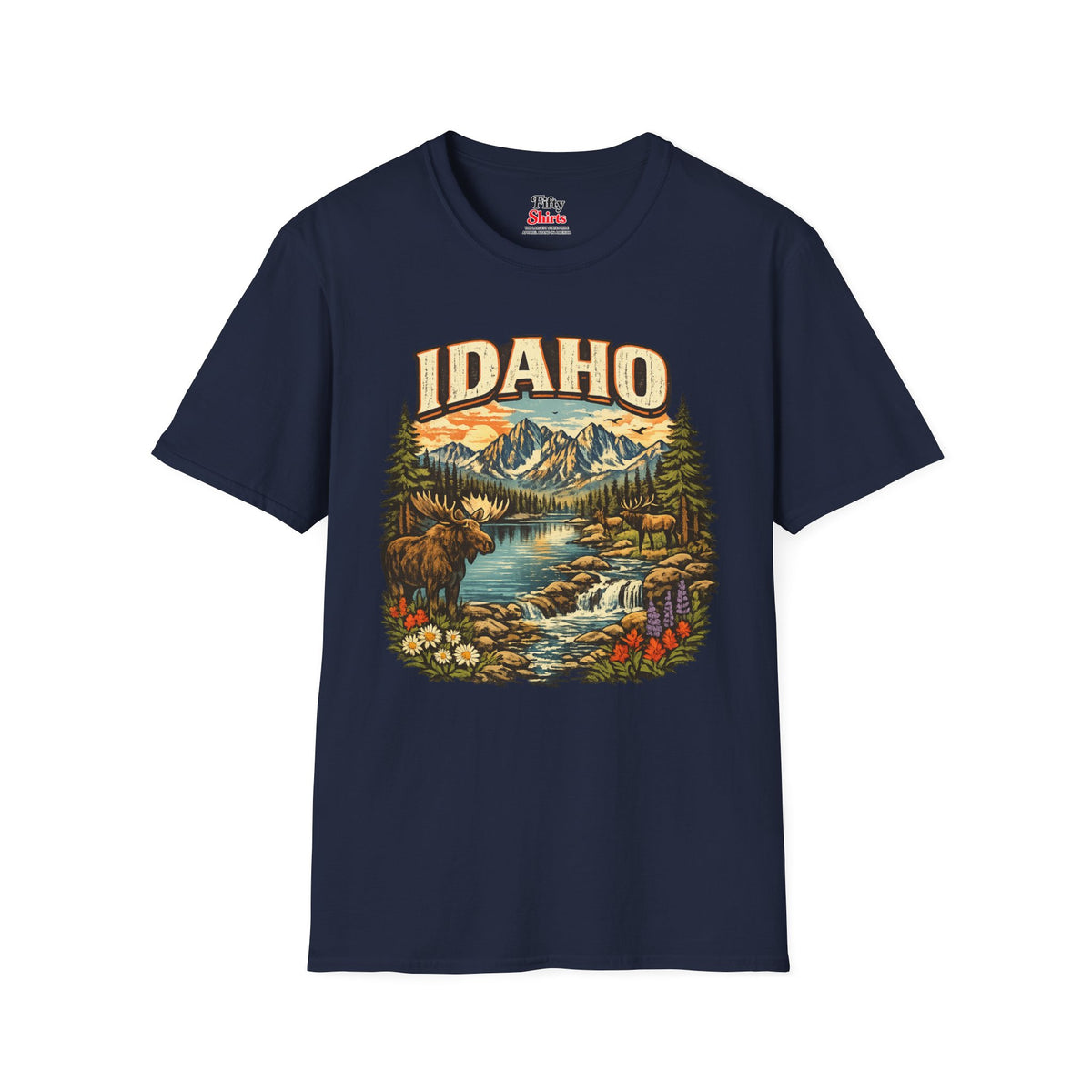 Idaho Wildlife Unisex Softstyle T Shirt State Pride Graphic Tee Collections FS03
