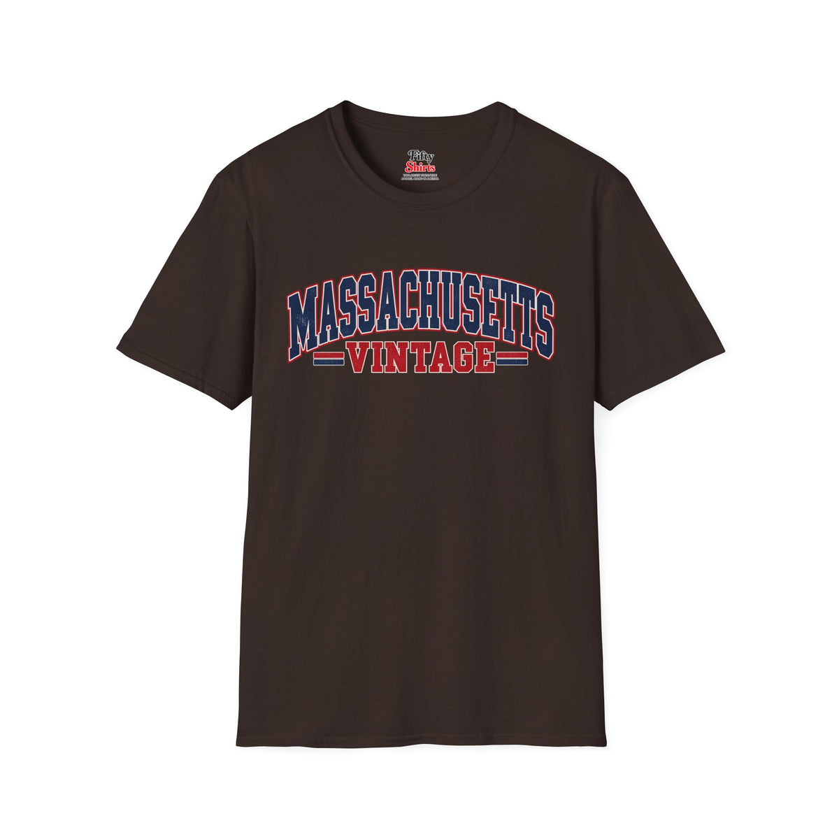 Massachusetts Vintage Unisex Softstyle T Shirt State Name Graphic Tee