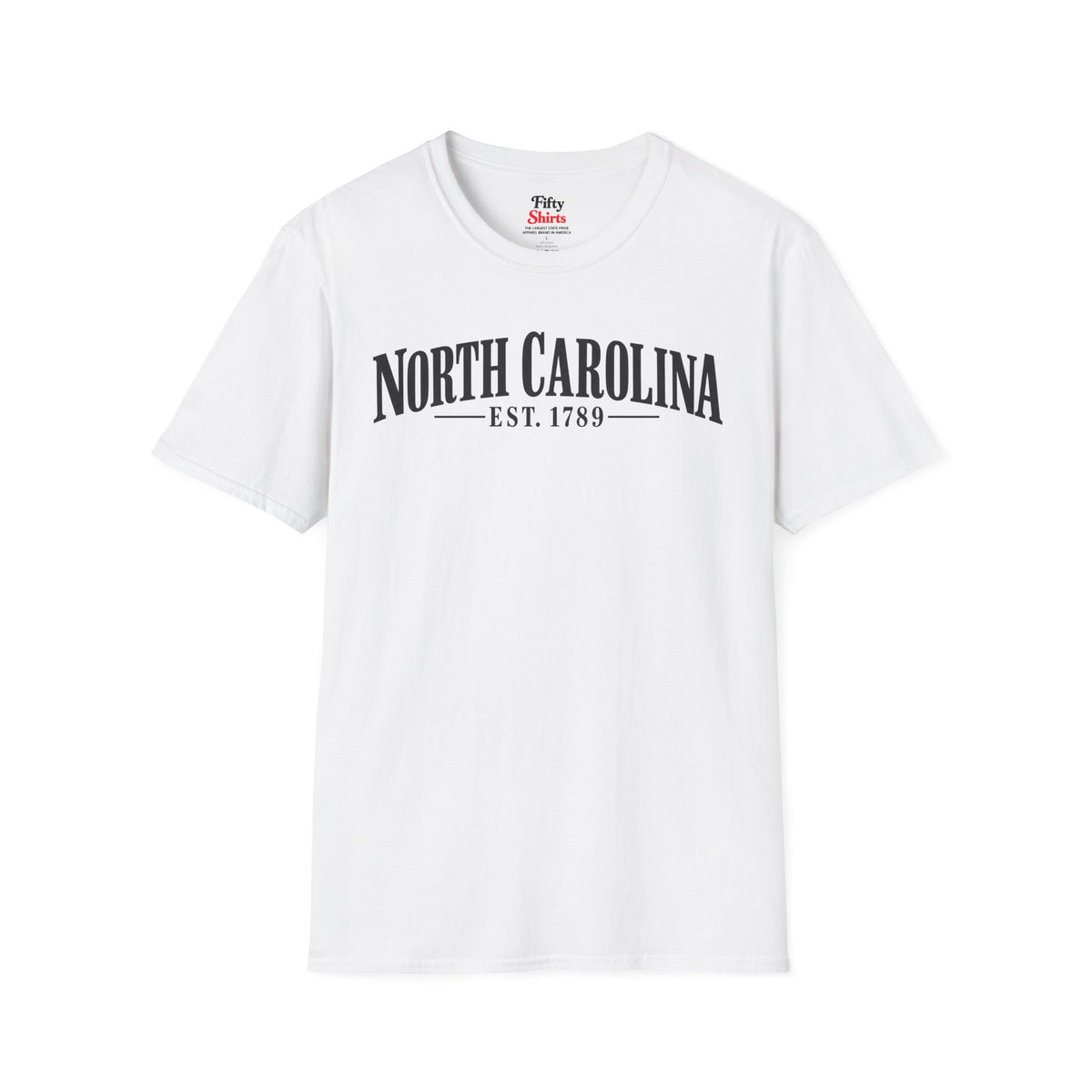 North Carolina Est.1789 Unisex Softstyle T Shirt State Name Graphic Tee