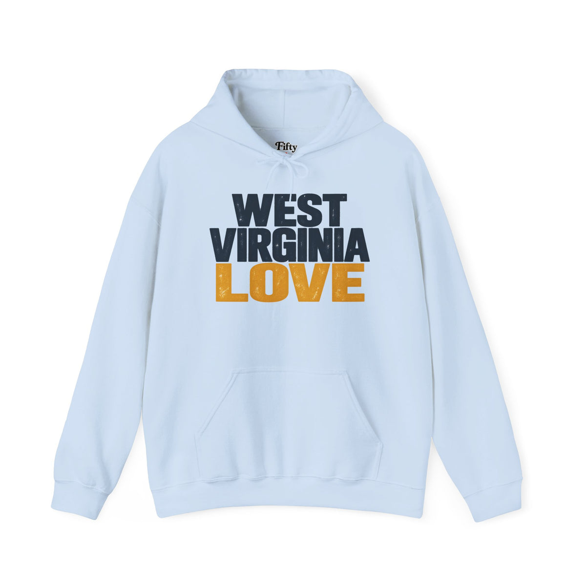 West Virginia Love Unisex Hoodie State Name Graphic