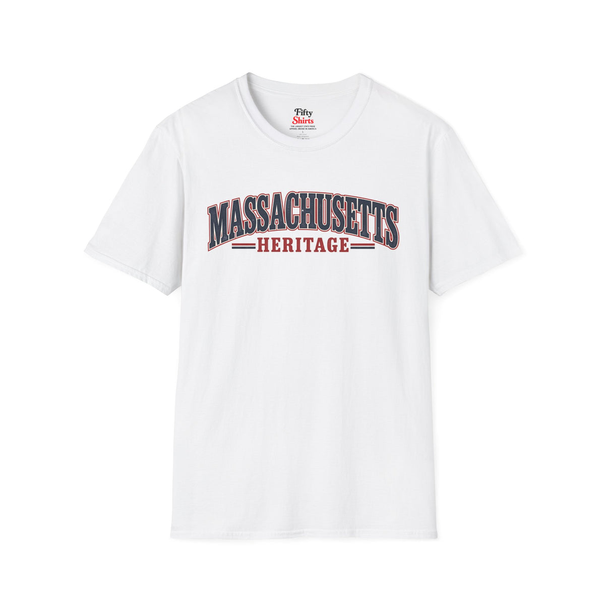 Massachusetts Heritage Unisex Softstyle T Shirt State Name Graphic Tee