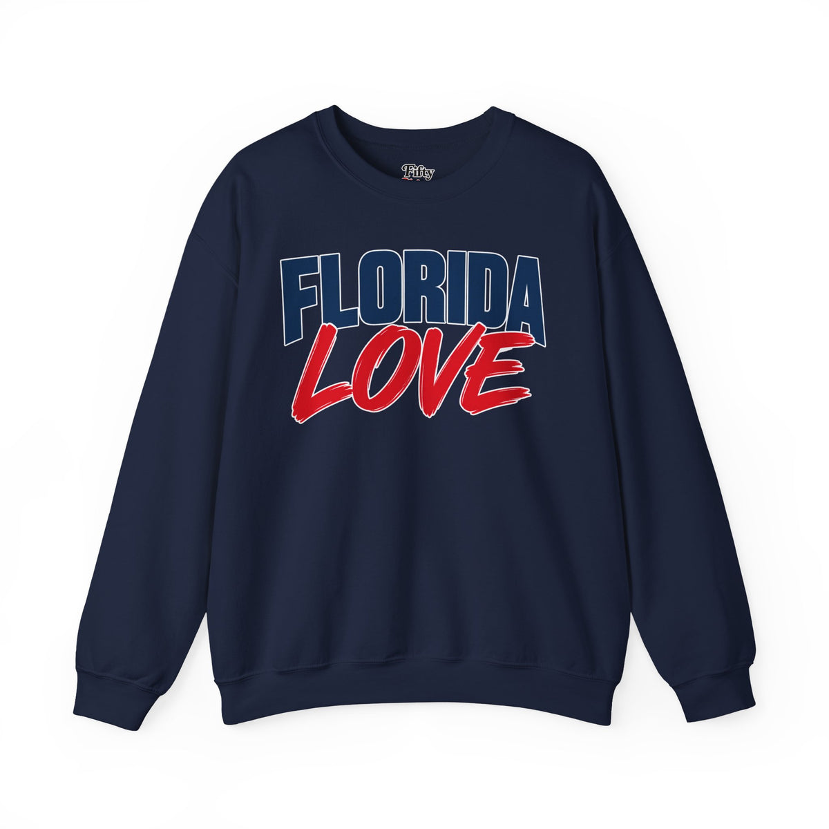 Florida Love Unisex Crewneck Sweatshirt State Name Graphic