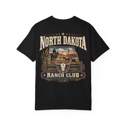 North Dakota Ranch Club Unisex Comfort Color 1717 Streetwear Graphic Tee