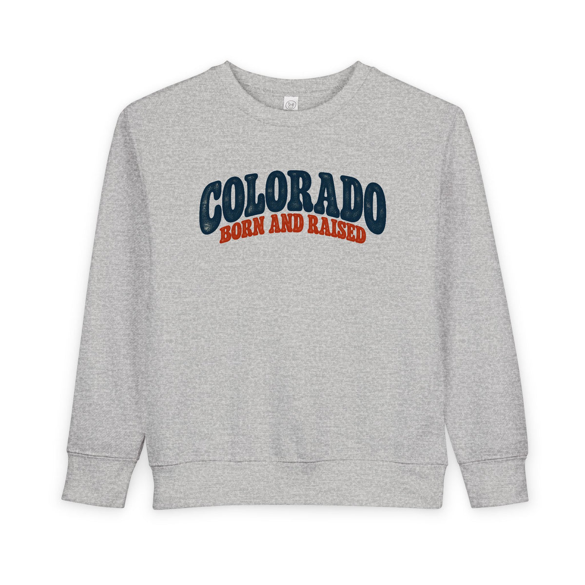 Colorado Born and Raised Retro 1970s Unisex Toddler Sweatshirt