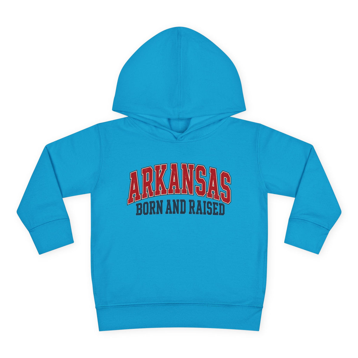 Arkansas Born and Raised Vintage Athletic Heritage Unisex Toddler Pullover Fleece Hoodie
