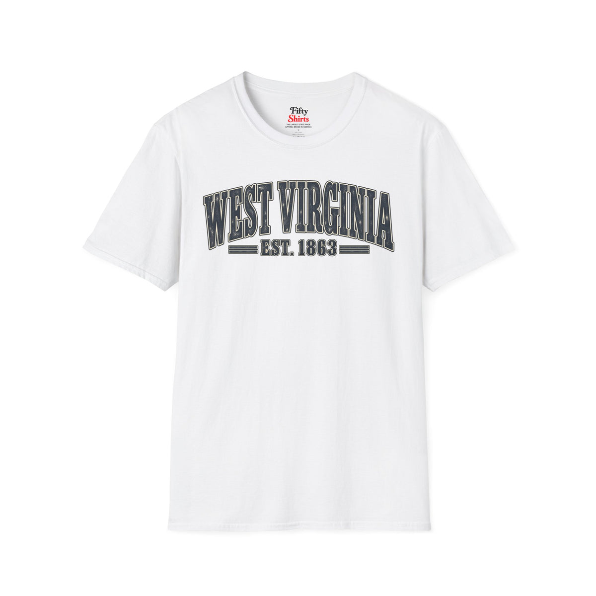West Virginia Est 1863 Unisex Softstyle T Shirt State Name Graphic Tee