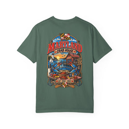 Maryland Crab House Unisex Comfort Color 1717 Streetwear Graphic Tee