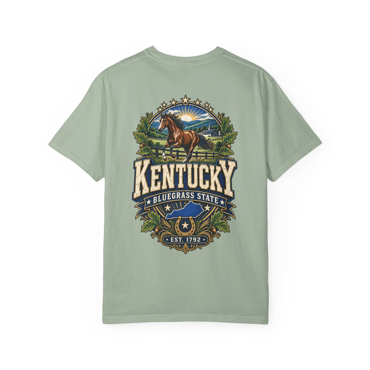 Kentucky Bluegrass Legacy Unisex Comfort Color 1717 Streetwear Graphic Tee