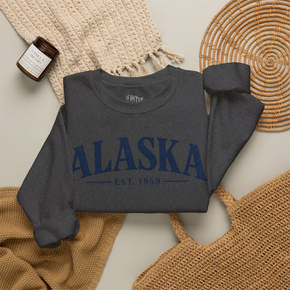 Alaska Est 1959 Unisex Crewneck Sweatshirt State Name Graphic