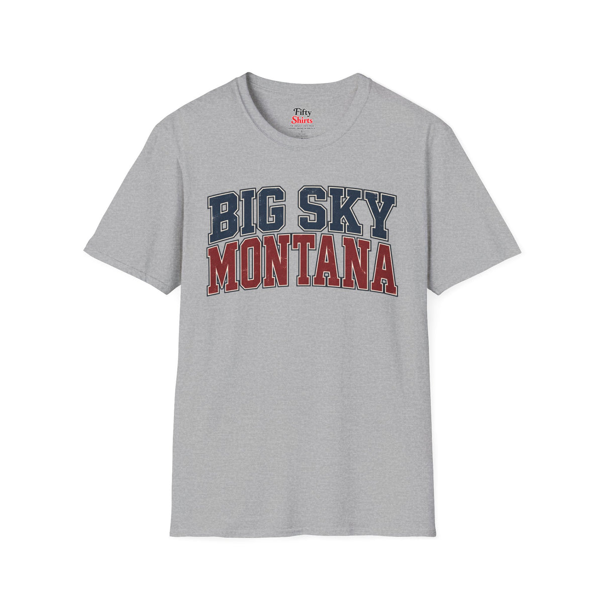 Big Sky Montana Unisex Softstyle T Shirt State Name Graphic Tee