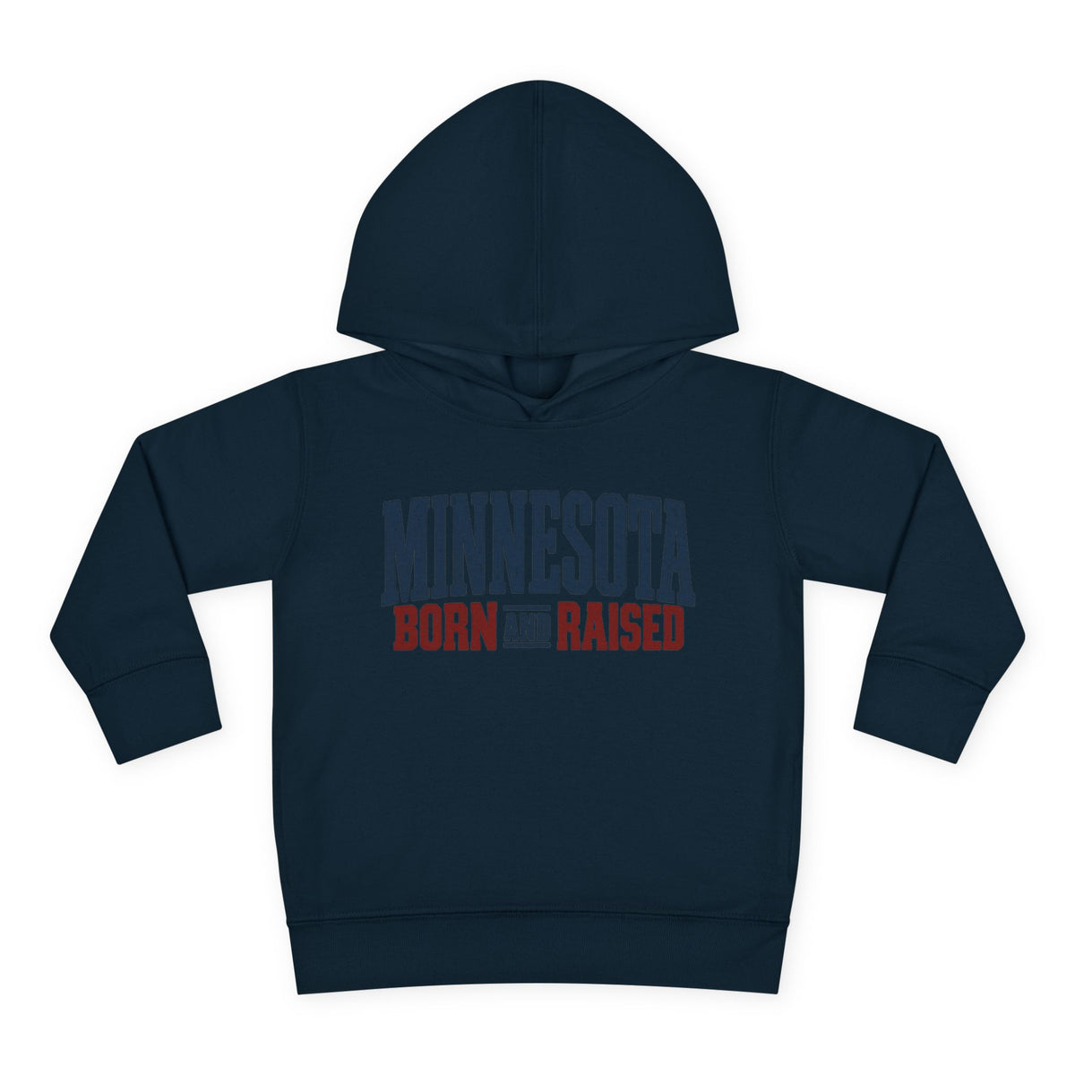 Minnesota Born and Raised Rustic Americana Unisex Toddler Pullover Fleece Hoodie