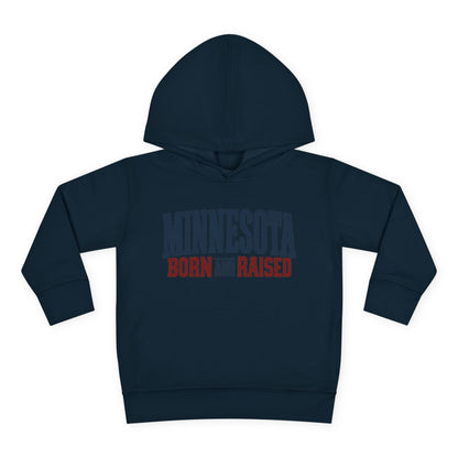 Minnesota Born and Raised Rustic Americana Unisex Toddler Pullover Fleece Hoodie