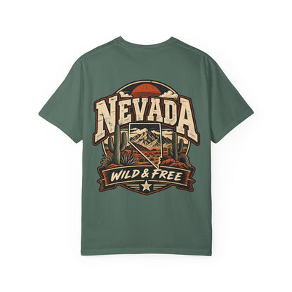 Nevada Wild & Free Unisex Comfort Color 1717 Streetwear Graphic Tee
