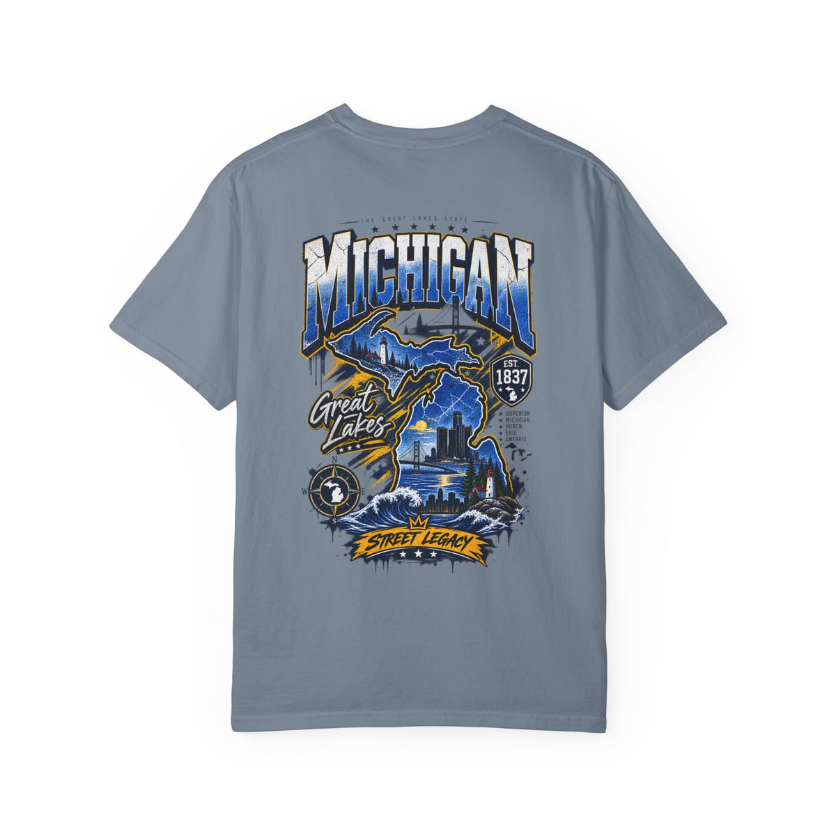 Michigan Street Legacy Unisex Comfort Color 1717 Streetwear Graphic Tee