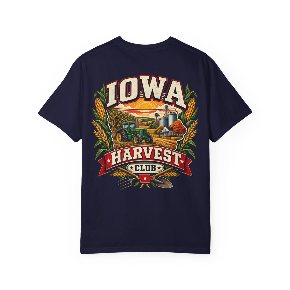 Iowa Harvest Club Unisex Comfort Color 1717 Streetwear Graphic Tee