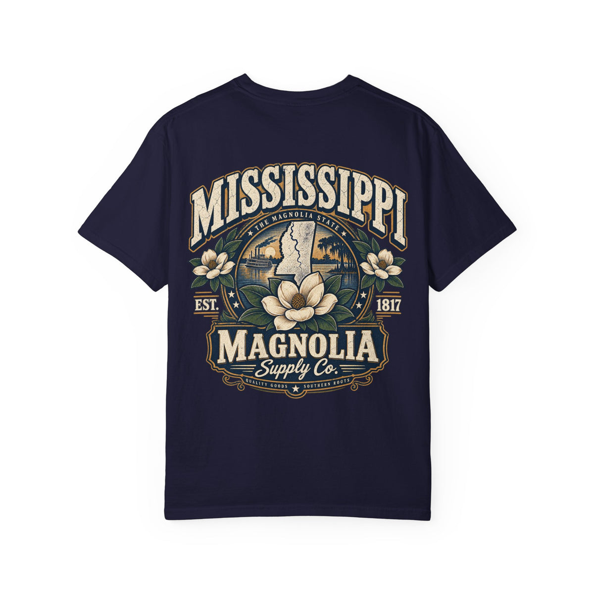 Mississippi Magnolia Supply Co. Unisex Comfort Color 1717 Streetwear Graphic Tee