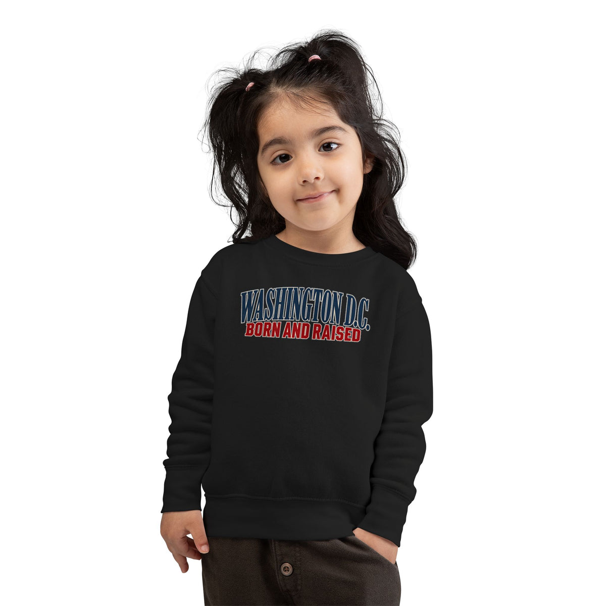 Washington DC Born and Raised Capital City Heritage Unisex Toddler Sweatshirt