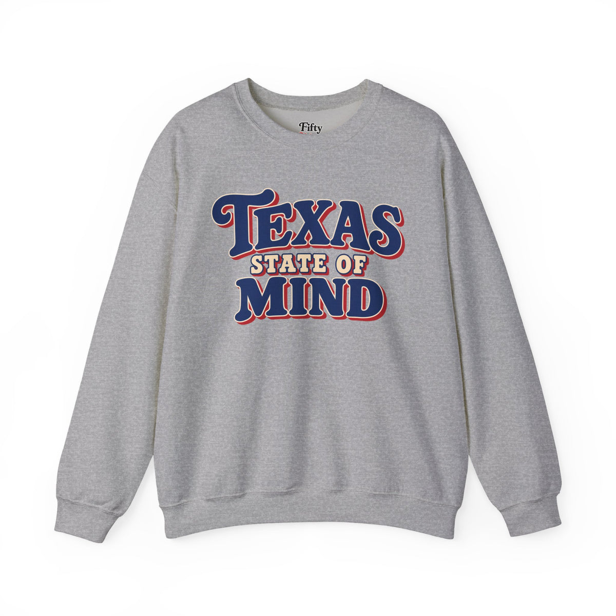 Texas State Of Mind Unisex Crewneck Sweatshirt State Name Graphic