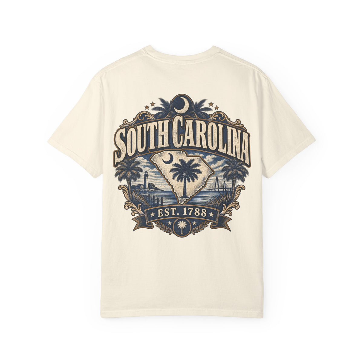 South Carolina Established 1788 Unisex Comfort Color 1717 Streetwear Graphic Tee