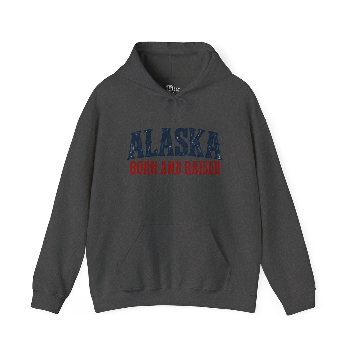 Alaska Born and Raised Rugged Americana Unisex Hoodie Graphic