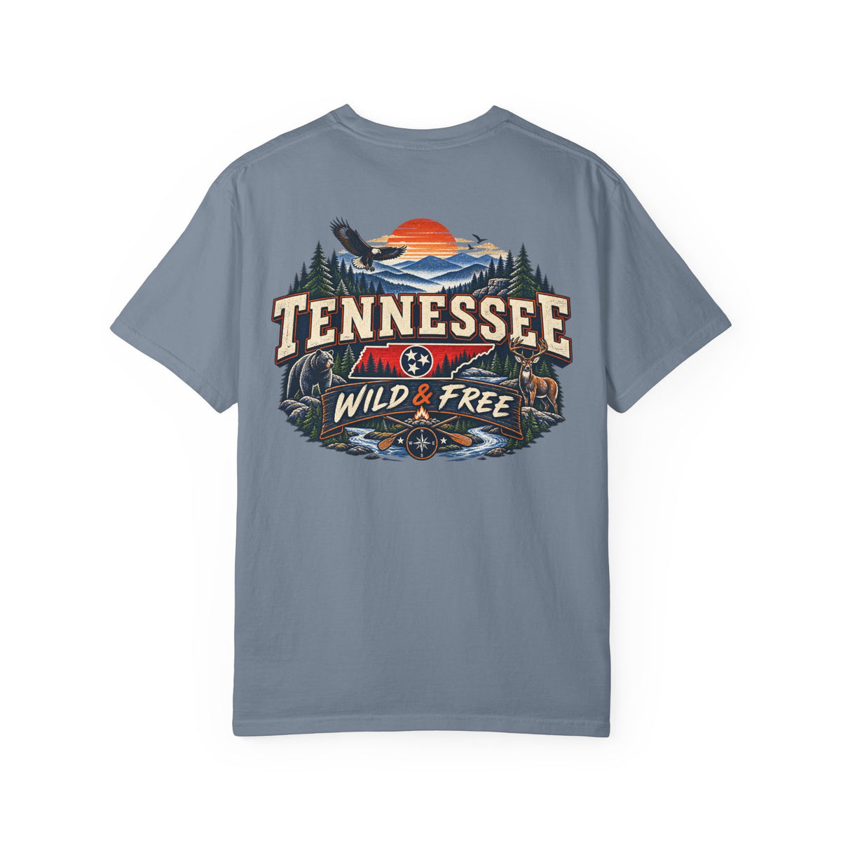 Tennessee Wild & Free Unisex Comfort Color 1717 Streetwear Graphic Tee
