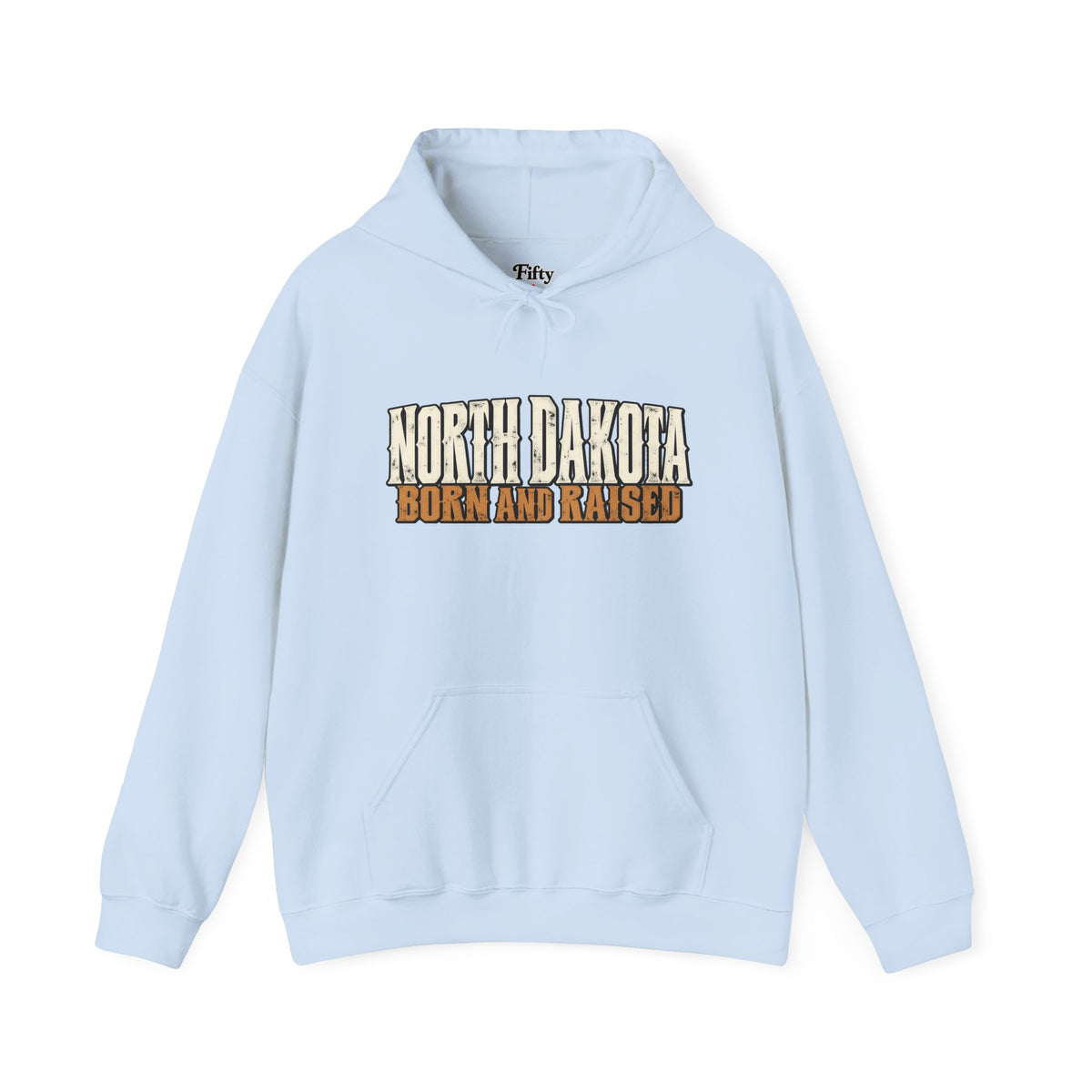 North Dakota Born and Raised Western Streetwear Unisex Hoodie Graphic