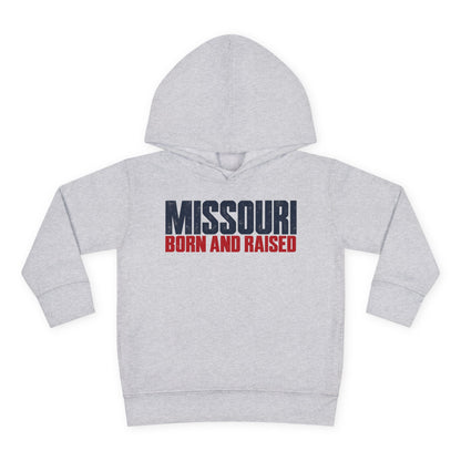 Missouri Born and Raised Modern Streetwear Unisex Toddler Pullover Fleece Hoodie
