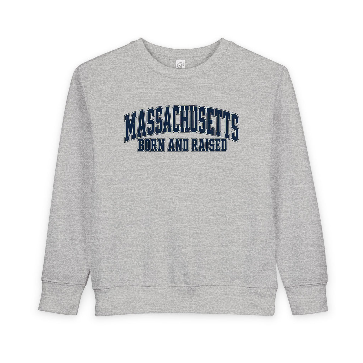 Massachusetts Born and Raised Vintage Collegiate Unisex Toddler Sweatshirt