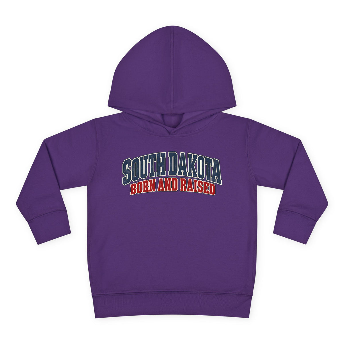 South Dakota Born and Raised Classic Collegiate Unisex Toddler Pullover Fleece Hoodie
