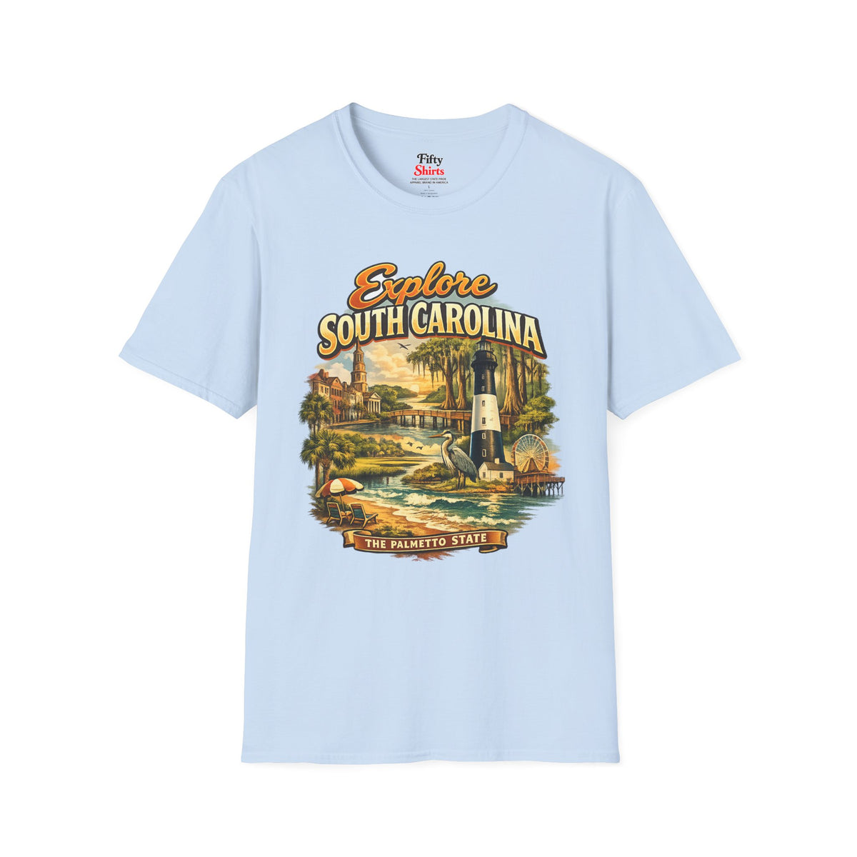 Explore South Carolina Unisex Softstyle T Shirt State Pride Graphic Tee Collections FS03