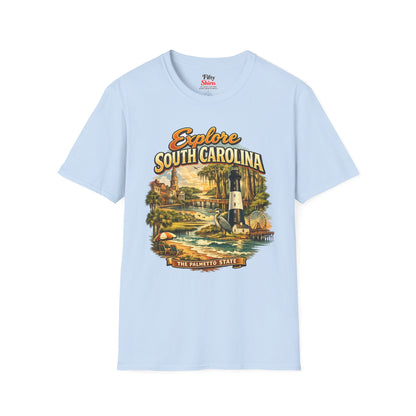 Explore South Carolina Unisex Softstyle T Shirt State Pride Graphic Tee Collections FS03