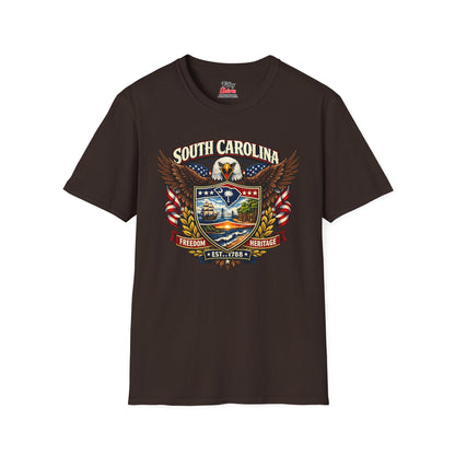 South Carolina Americana Eagle Unisex Softstyle T Shirt State Pride Graphic Tee Collections FS03