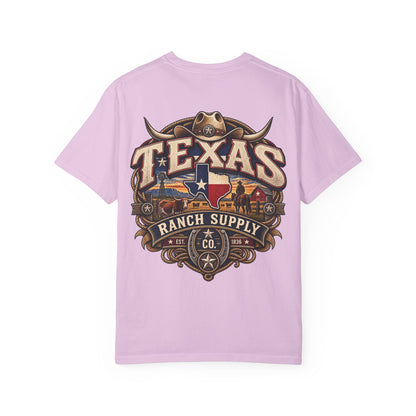 Texas Ranch Supply Co. Unisex Comfort Color 1717 Streetwear Graphic Tee