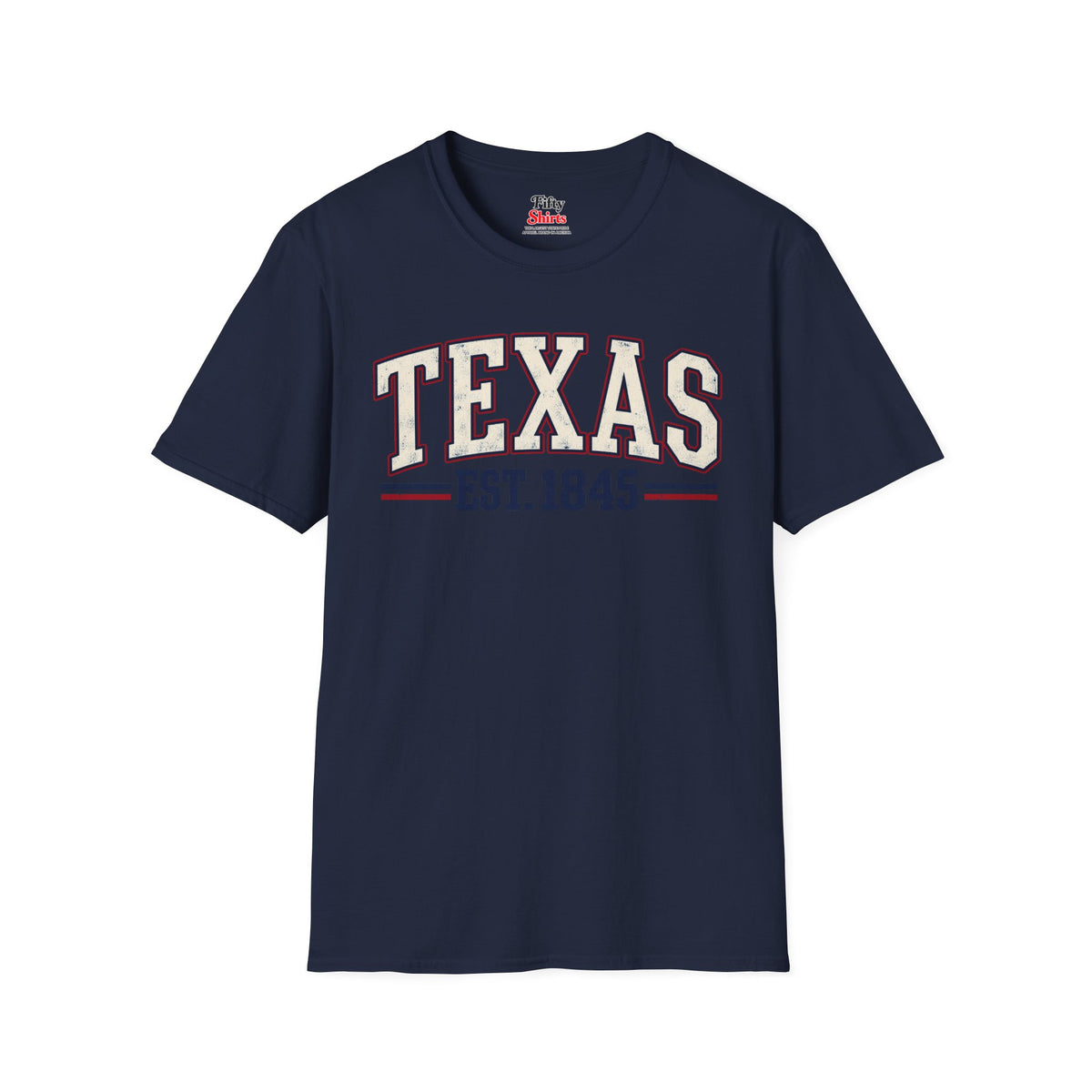 Texas Est. 1845 Unisex Softstyle T Shirt State Name Graphic Tee