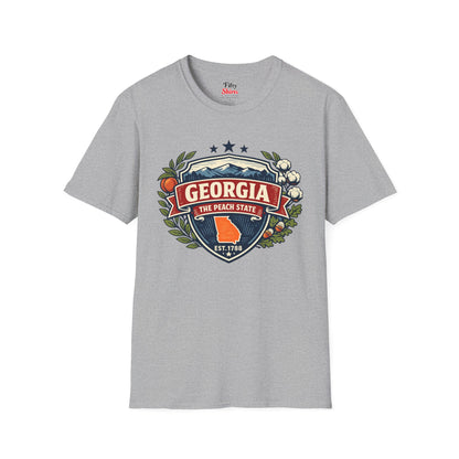 Georgia Heritage Badge Unisex Softstyle T Shirt State Pride Graphic Tee Collections FS03