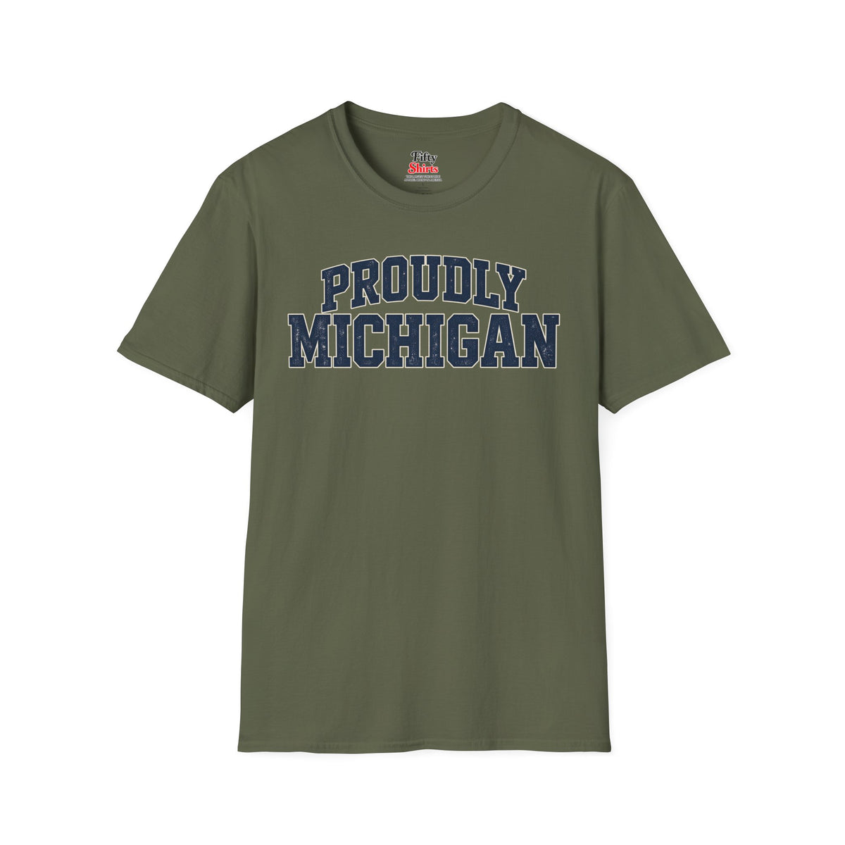 Proudly Michigan Unisex Softstyle T Shirt State Name Graphic Tee