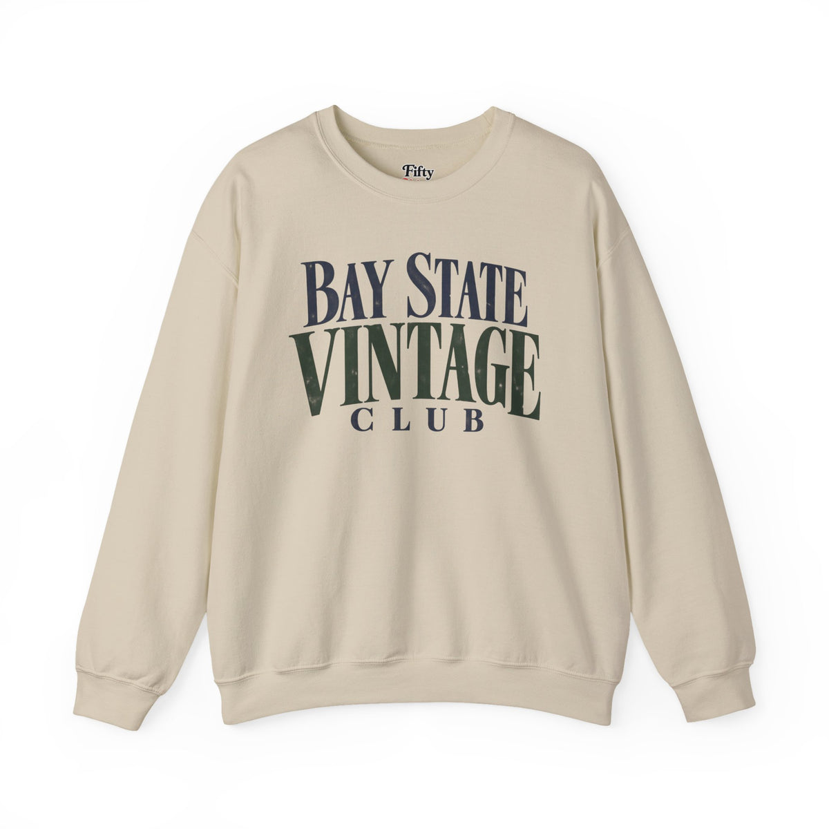 Massachusetts Bay State Vintage Club Unisex Crewneck Sweatshirt State Name Graphic