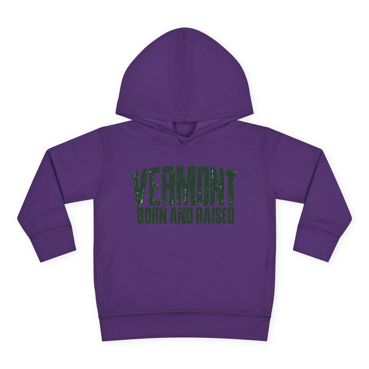 Vermont Born and Raised Modern New England Streetwear Unisex Toddler Pullover Fleece Hoodie